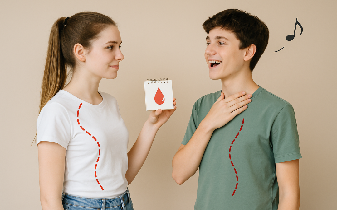 ¿Qué tiene que ver la primera menstruación o el cambio de voz con la escoliosis de tu hijo?